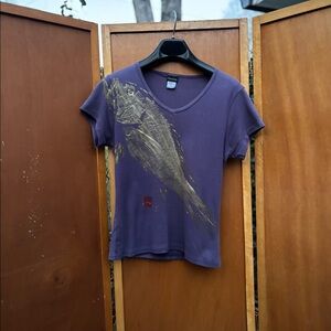Hanes Vintage Printed V-Neck Shirt